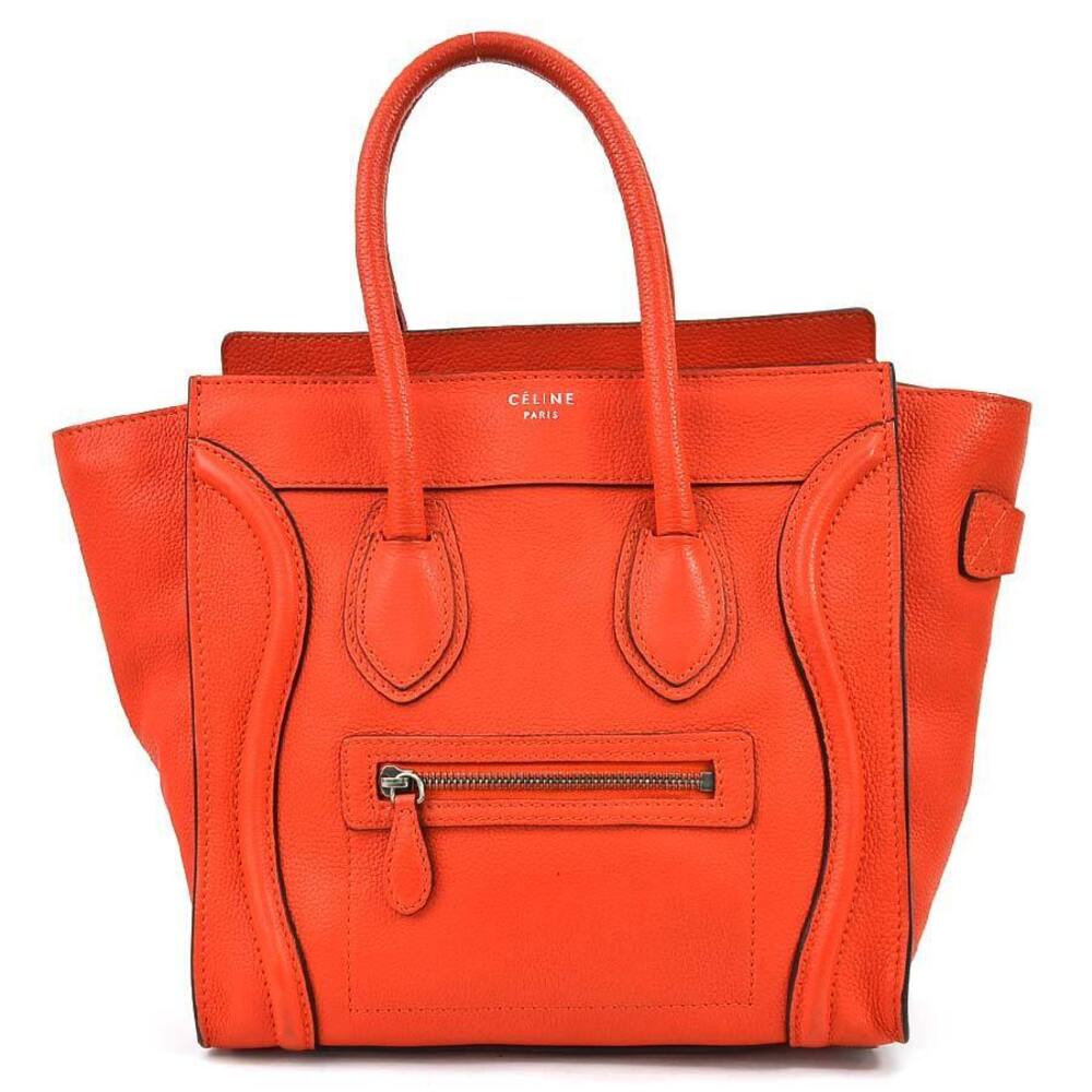 Celine Luggage Shopper Handbag Red Leather - Picture 1 of 4